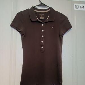 American Eagle Outfitters Women's Polo Shirt  Size Small